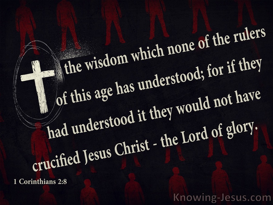 1 Corinthians 2:8  The Wisdom Of The Cross (red)